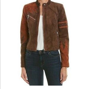 Bagatelle Phoenix suede moto jacket NWOT! S